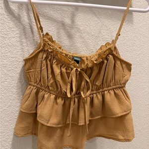 Wild Fable Tan Ruffle Camisole